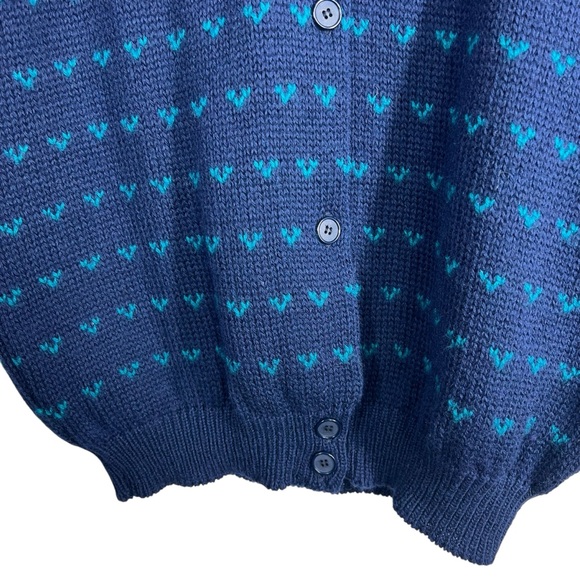PENDLETON VINTAGE Button down V-Neck Sweater Cardigan with Fair Isle Small - Picture 6 of 8